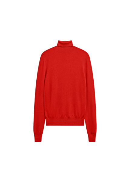 The Frankie Shop Eve Thin Turtleneck Sweater - Red - Oversized Minimalist Knitwear in Red - Shop at Luxury Shoes 