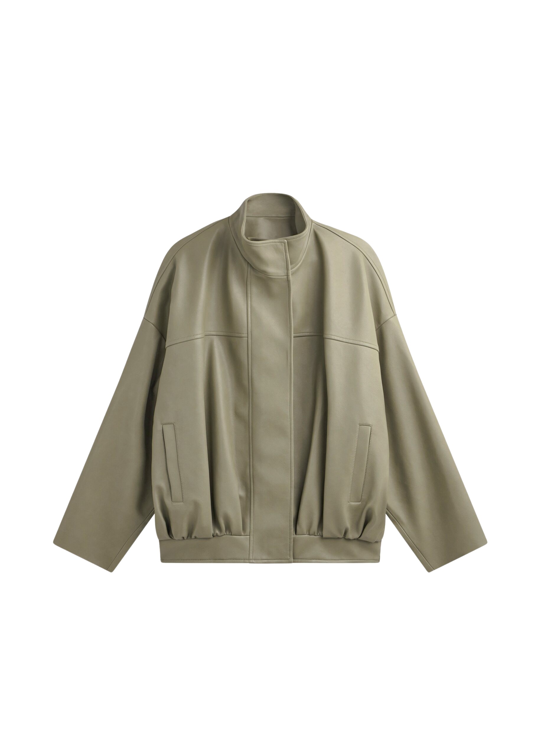 The-Frankie-Shop-Veren-Faux-Leather-Bomber-Jacket-Sage-coveti-scaled45623_nobg The Frankie Shop Veren Faux Leather Bomber Jacket - Sage - Oversized Minimalist Jackets in Green - Shop at Luxury Shoes