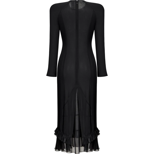 Ulyana Sergeenko Silk chiffon midi dress - Ulyana Sergeenko Corset Dress - Russian Couture - Shop at Luxury Shoes 