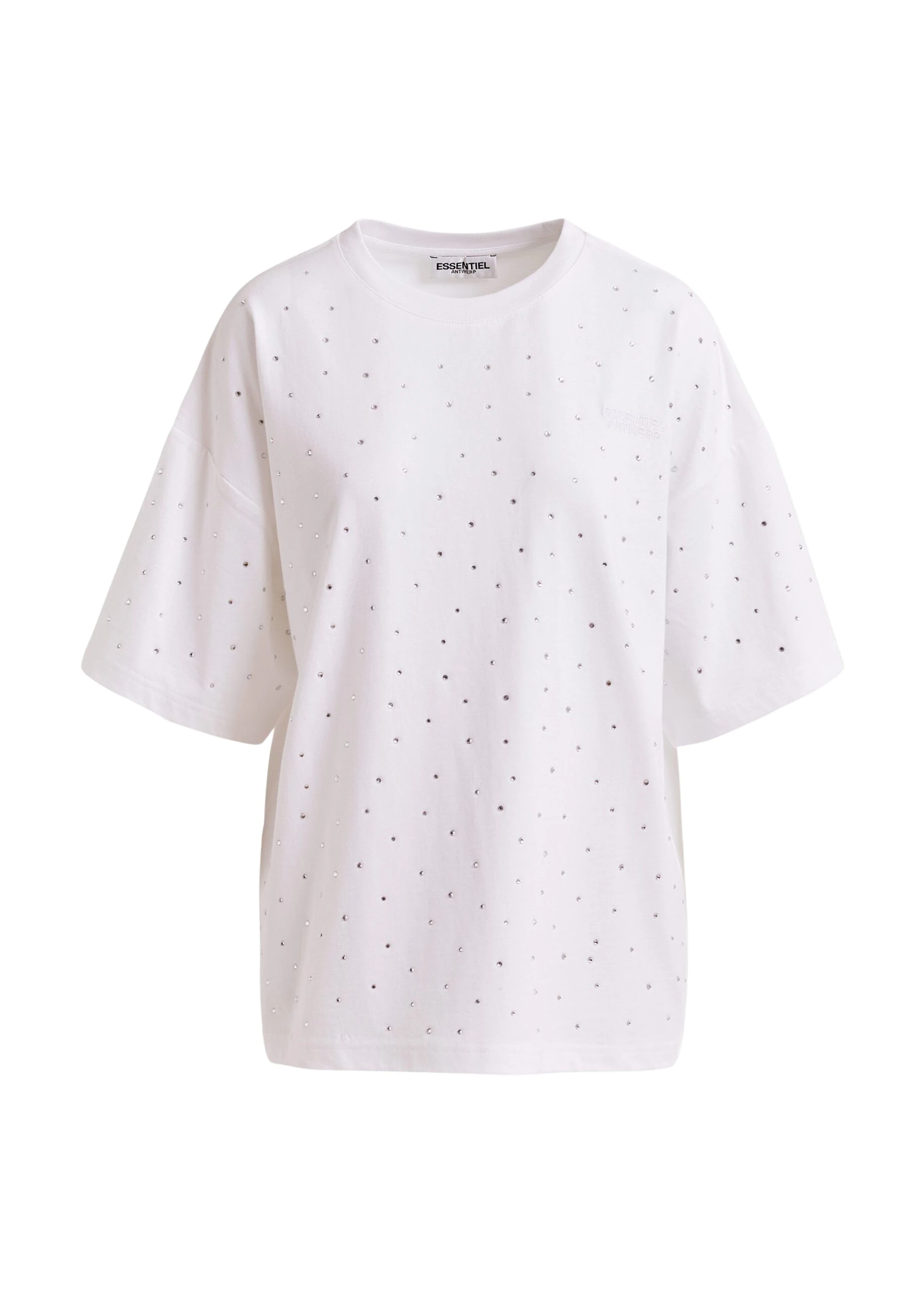 White-oversized-organic-cotton-T-shirt-with-sequin-details-Essentiel-Antwerp-Shirts-scaled63648_nobg Essentiel Antwerp White oversized organic cotton T-shirt with sequin details - Essentiel Antwerp Shirts - Colorful Belgian Design - Shop at Luxury Shoes