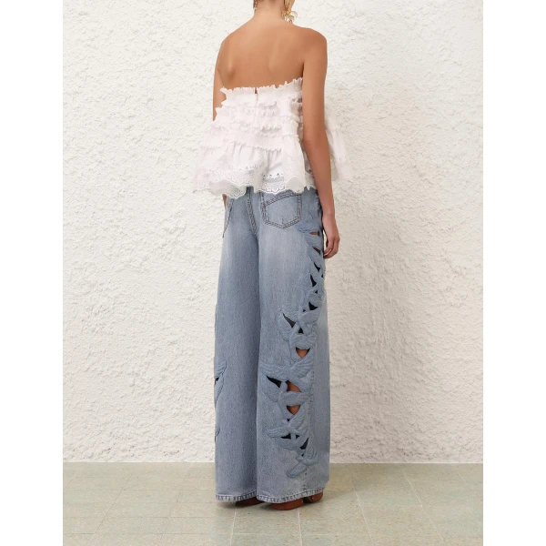 Elevate your elegance in this Zimmermann Tops available now at Luxury Shoes 