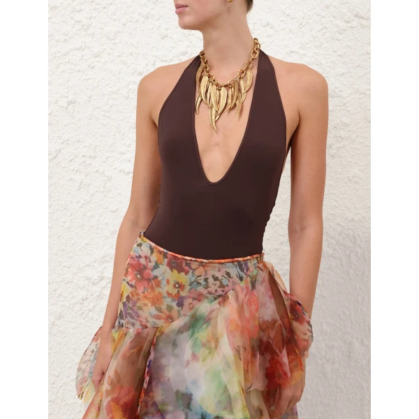 Elevate your elegance in this Zimmermann Bodysuit available now at Luxury Shoes 