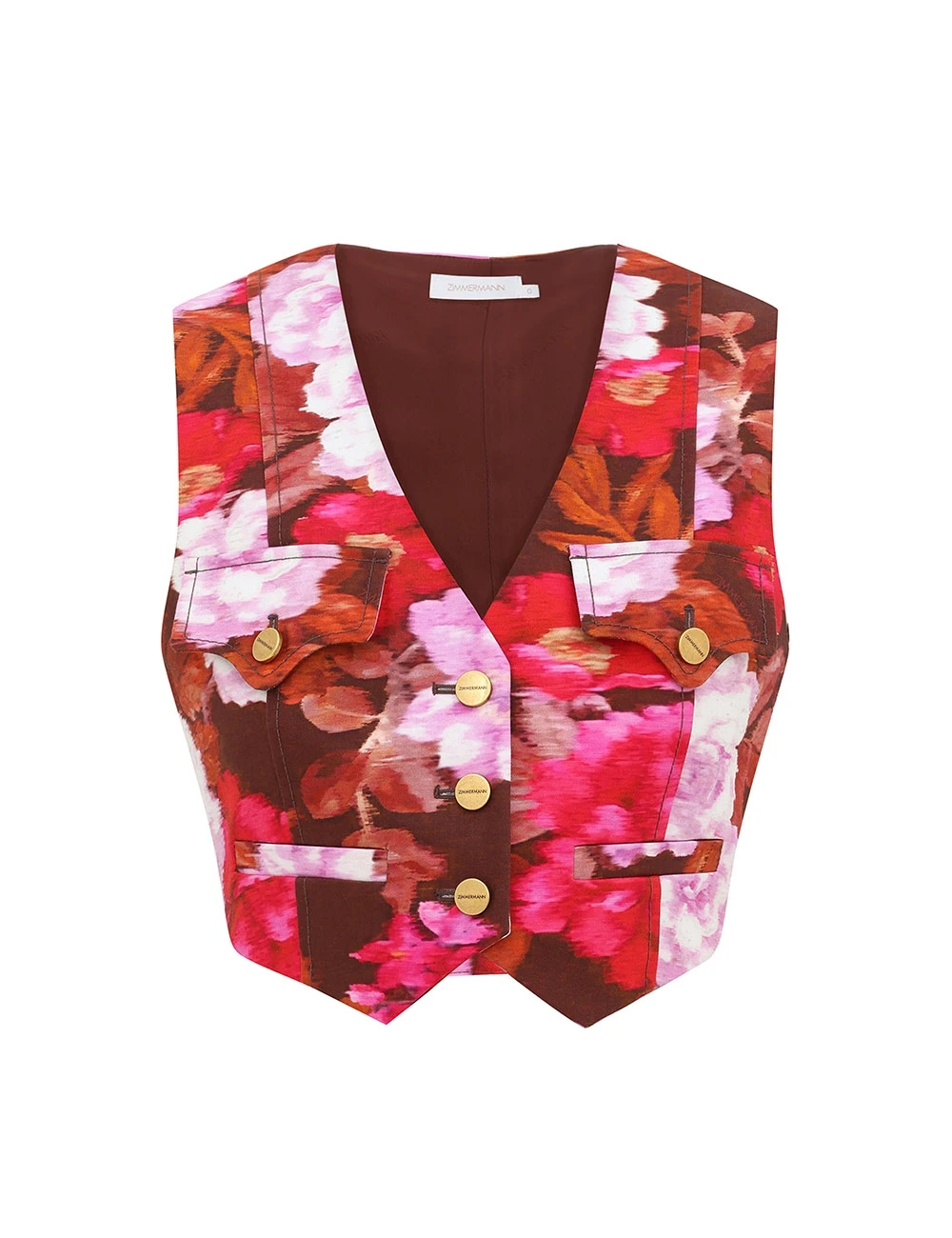 Zimmermann Luna Printed Drill Waistcoat | Ready to Wear Collection Luxury Shoes Elevate your elegance in this Zimmermann Coats available now at Luxury Shoes