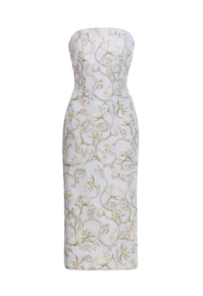 Agua by Agua Bendita Armonía Soledad Midi Dress - Agua By Agua Bendita Dresses - Artisanal Colombian Resort Wear at Luxury Shoes 