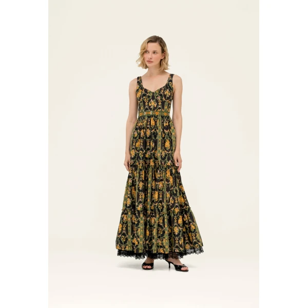 Agua by Agua Bendita Azulejo Cordillera Maxi Dress - Agua By Agua Bendita Dresses - Artisanal Colombian Resort Wear at Luxury Shoes 