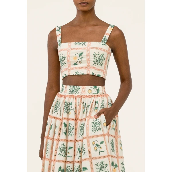 Agua by Agua Bendita Cacao Uchuva Cropped Top - Agua By Agua Bendita Tops - Artisanal Colombian Resort Wear at Luxury Shoes 