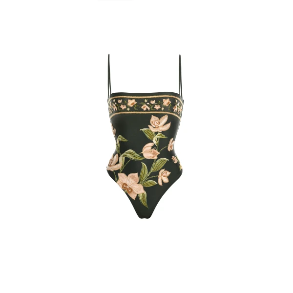 Agua by Agua Bendita Durazno Orquidea One Piece - Agua By Agua Bendita Beachwear - Artisanal Colombian Resort Wear at Luxury Shoes 
