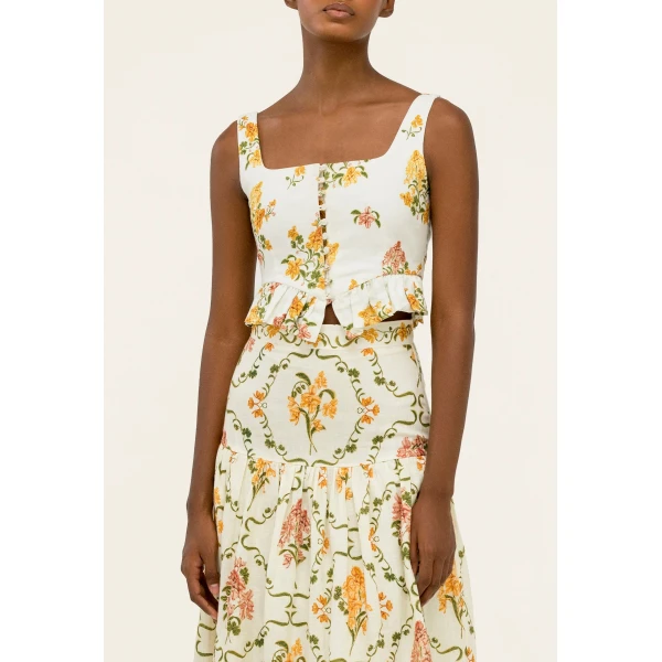Agua by Agua Bendita Eslabon Cordillera Cropped Top - Agua By Agua Bendita Tops - Artisanal Colombian Resort Wear at Luxury Shoes 