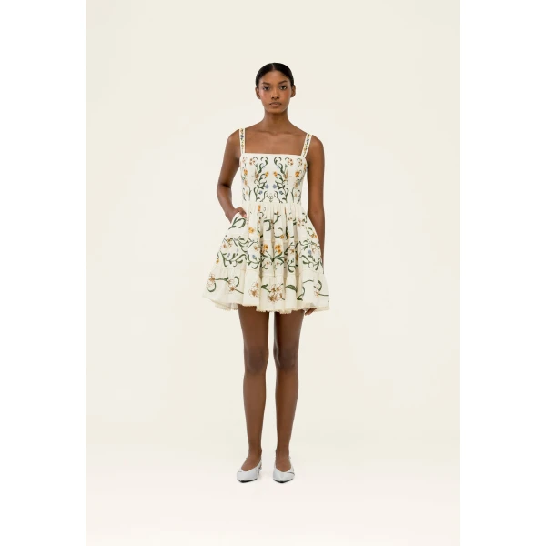 Agua by Agua Bendita Lima Laguna Mini Dress - Agua By Agua Bendita Dresses - Artisanal Colombian Resort Wear at Luxury Shoes 