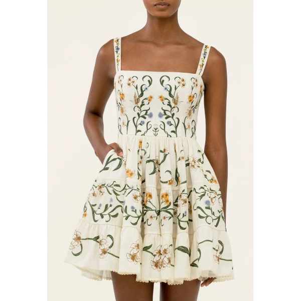 Agua by Agua Bendita Lima Laguna Mini Dress - Agua By Agua Bendita Dresses - Artisanal Colombian Resort Wear at Luxury Shoes 