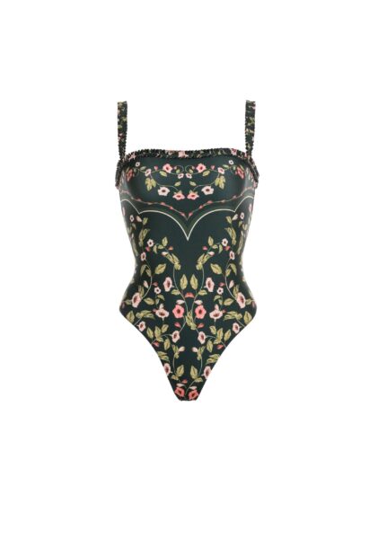 Agua by Agua Bendita Limon Mosquetero One Piece - Agua By Agua Bendita Beachwear - Artisanal Colombian Resort Wear at Luxury Shoes 