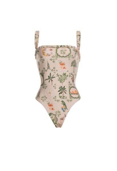 Agua by Agua Bendita Limon Wild One Piece - Agua By Agua Bendita Beachwear - Artisanal Colombian Resort Wear at Luxury Shoes 