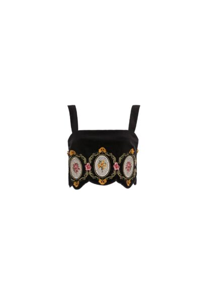 Agua by Agua Bendita Luciana Cordillera Cropped Top - Agua By Agua Bendita Tops - Artisanal Colombian Resort Wear at Luxury Shoes 