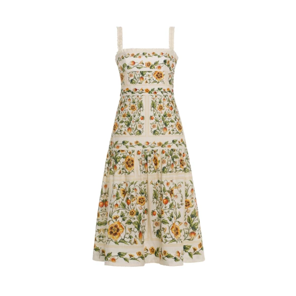 Agua by Agua Bendita Níspero Uchuva Midi Dress - Agua By Agua Bendita Dresses - Artisanal Colombian Resort Wear at Luxury Shoes 