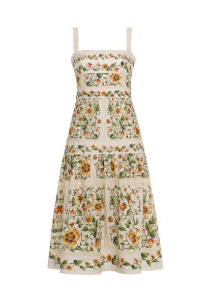 Agua by Agua Bendita Níspero Uchuva Midi Dress - Agua By Agua Bendita Dresses - Artisanal Colombian Resort Wear at Luxury Shoes 