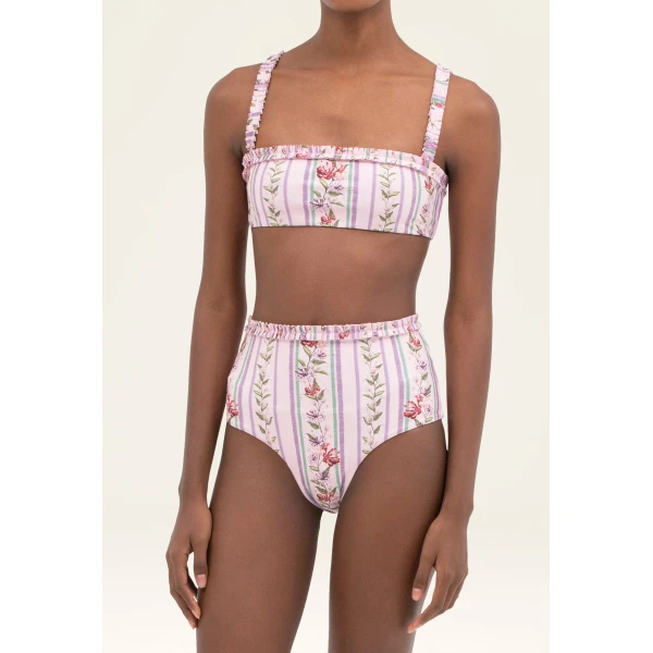 Agua by Agua Bendita Nopal Honeysuckle Bikini Bottom - Agua By Agua Bendita Beachwear - Artisanal Colombian Resort Wear at Luxury Shoes 