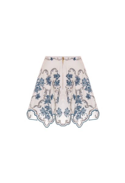 Agua by Agua Bendita Retrato Gloriosa Mini Skirt - Agua By Agua Bendita Skirts - Artisanal Colombian Resort Wear at Luxury Shoes 