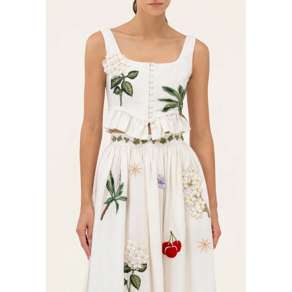 Agua by Agua Bendita Tangelo Wild Maxi Skirt - Agua By Agua Bendita Skirts - Artisanal Colombian Resort Wear at Luxury Shoes 