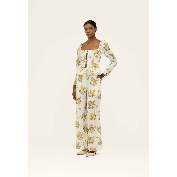 Agua by Agua Bendita Tota Cordillera Trousers - Agua By Agua Bendita Pants - Artisanal Colombian Resort Wear at Luxury Shoes 