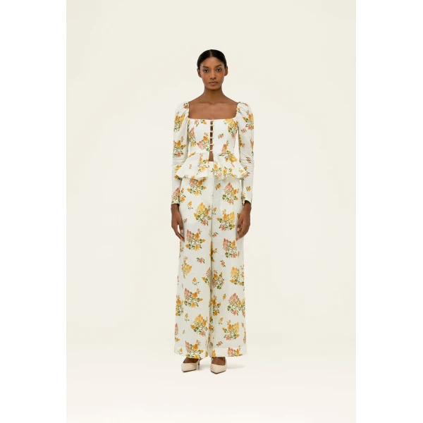 Agua by Agua Bendita Tota Cordillera Trousers - Agua By Agua Bendita Pants - Artisanal Colombian Resort Wear at Luxury Shoes 