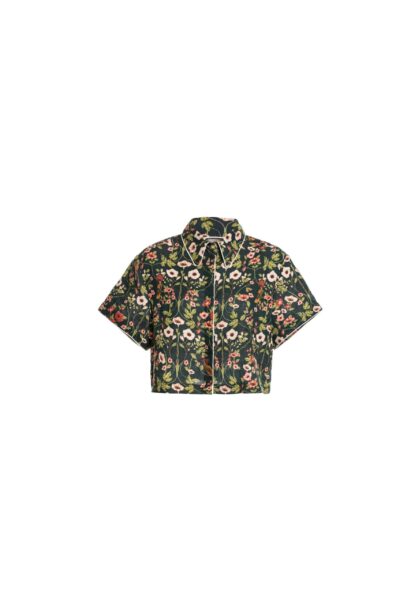 Agua by Agua Bendita Virtuosa Mosquetero Cropped Shirt - Agua By Agua Bendita Tops - Artisanal Colombian Resort Wear at Luxury Shoes 