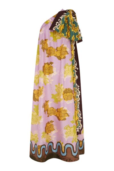 Alemais Arnie Silk Midi Dress  Sustainable Dresses with Alemais print -  Luxury Handbags Australian Designer