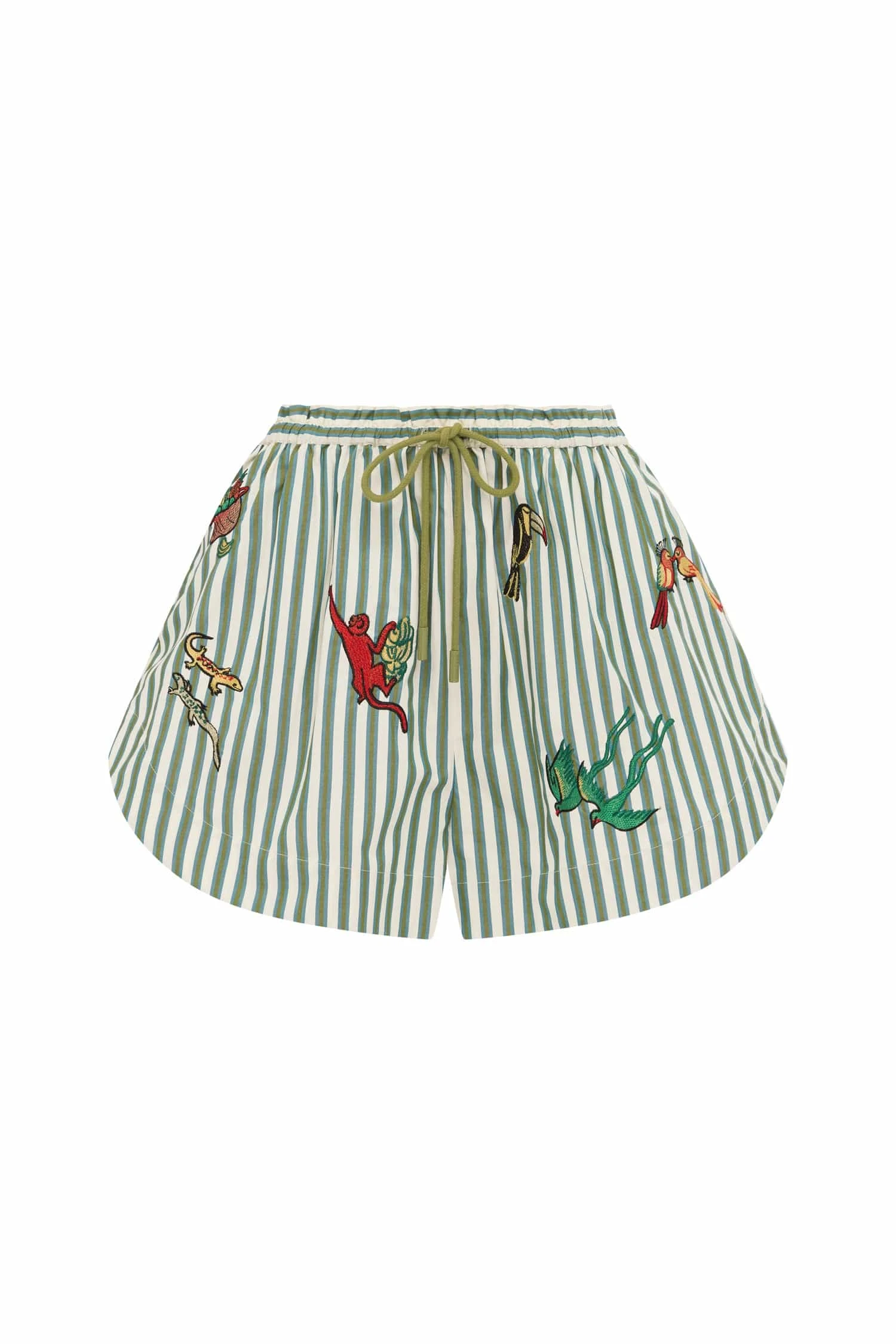 Bisou Embroidered Short by Alemais - Shorts Alemais Bisou Embroidered Short Sustainable Shorts with Alemais print - Luxury Handbags Australian Designer