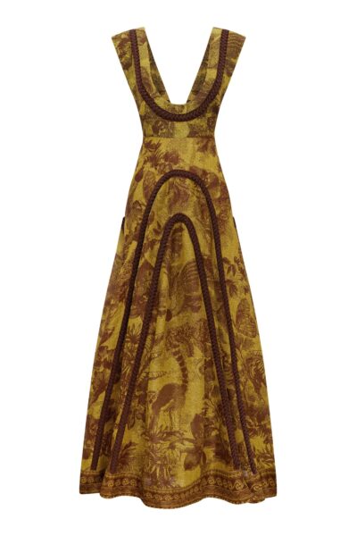 Alemais Charley Midi Dress  Sustainable Dresses with Alemais print -  Luxury Handbags Australian Designer