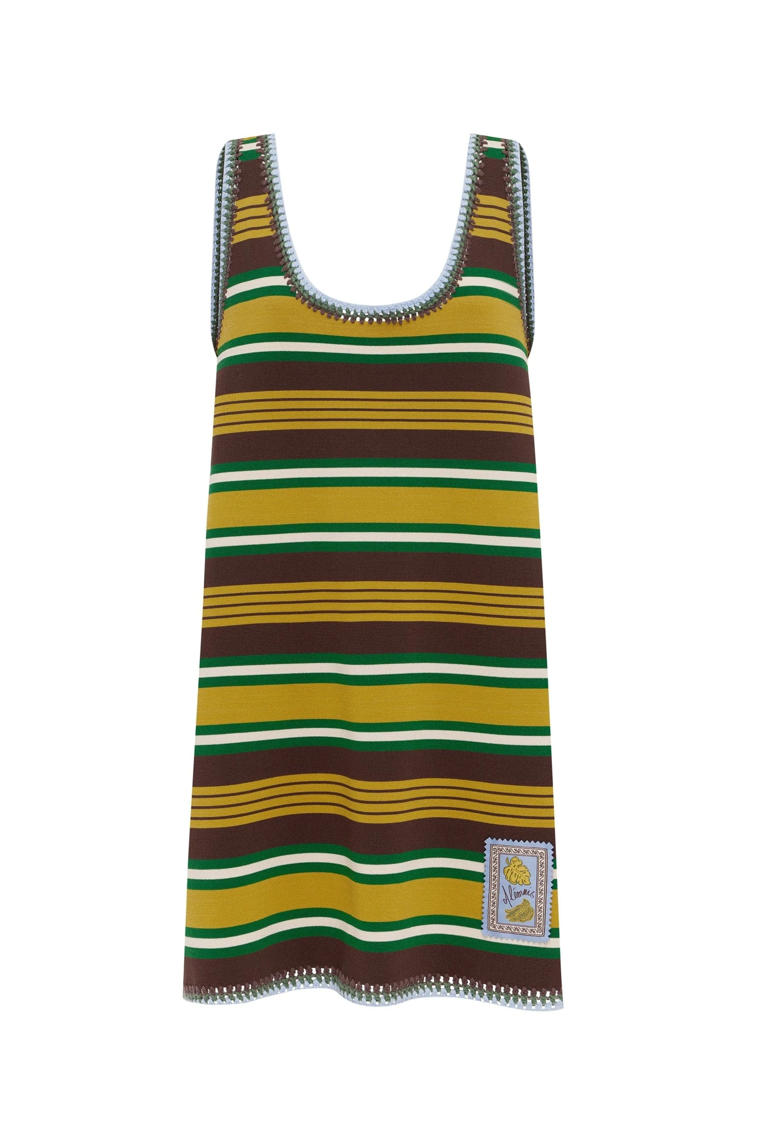 Clover Knit Mini Dress by Alemais - Dresses Alemais Clover Knit Mini Dress Sustainable Dresses with Alemais print - Luxury Handbags Australian Designer