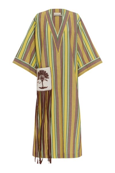 Alemais Clover V Neck Midi Dress  Sustainable Dresses with Alemais print -  Luxury Handbags Australian Designer