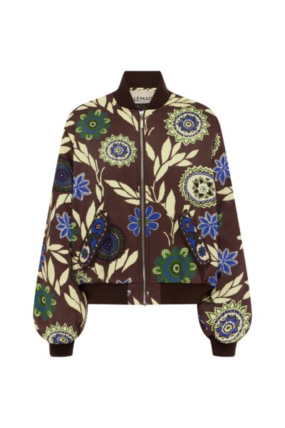 Alemais Jasper Bomber Jacket  Sustainable Jackets with Alemais print -  Luxury Handbags Australian Designer