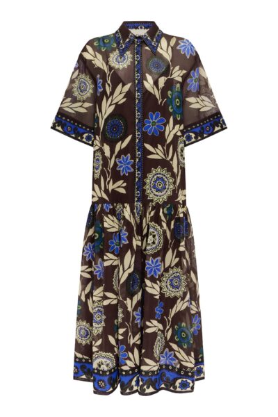 Alemais Jasper Shirtdress  Sustainable Dresses with Alemais print -  Luxury Handbags Australian Designer