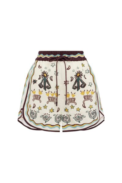 Alemais Sun Dancer Short  Sustainable Shorts with Alemais print -  Luxury Handbags Australian Designer