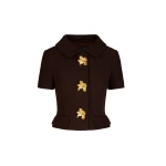 Oscar de la Renta Cyclamen Button Tweed Jacket - Jackets - American Luxury Evening Wear at Luxury Shoes 