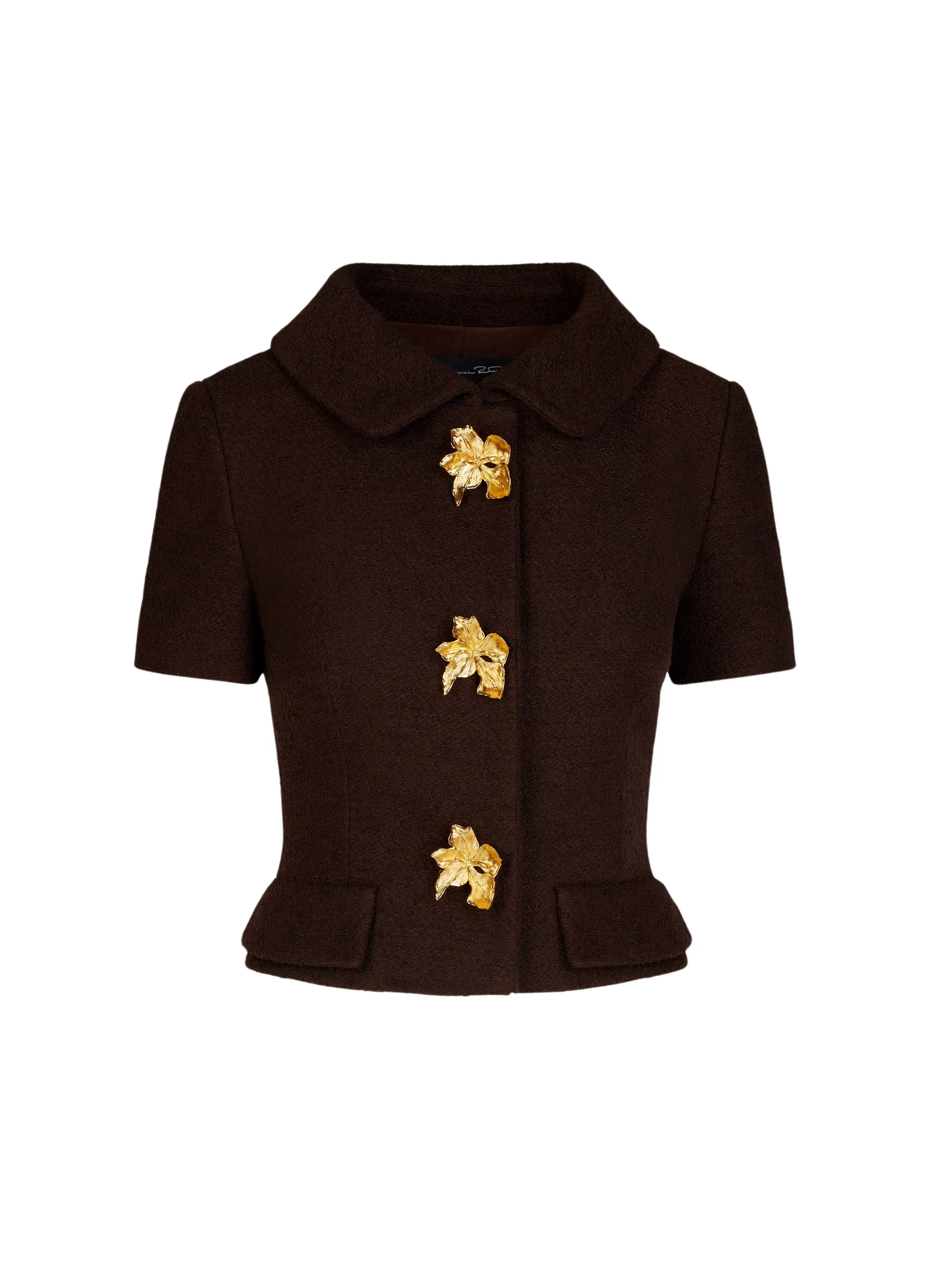 Cyclamen-Button-Tweed-Jacket-Oscar-de-la-Renta-Jackets71333_nobg Oscar de la Renta Cyclamen Button Tweed Jacket - Jackets - American Luxury Evening Wear at Luxury Shoes