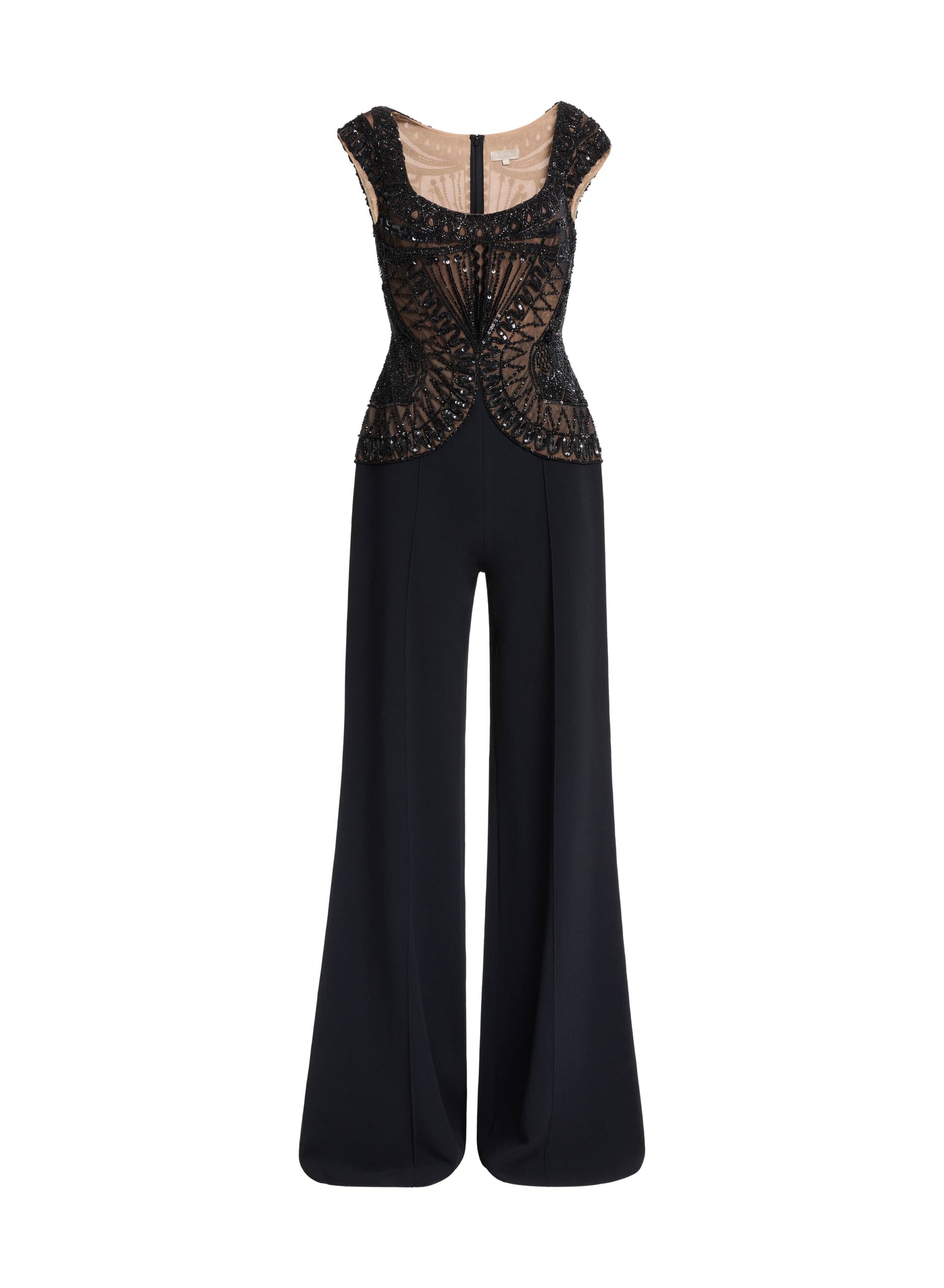 Elie Saab Bead Embroidered Cady Jumpsuit Elie Saab Bead Embroidered Cady Jumpsuit in Black featuring – Luxury Designer Fashion at Luxury Shoes .