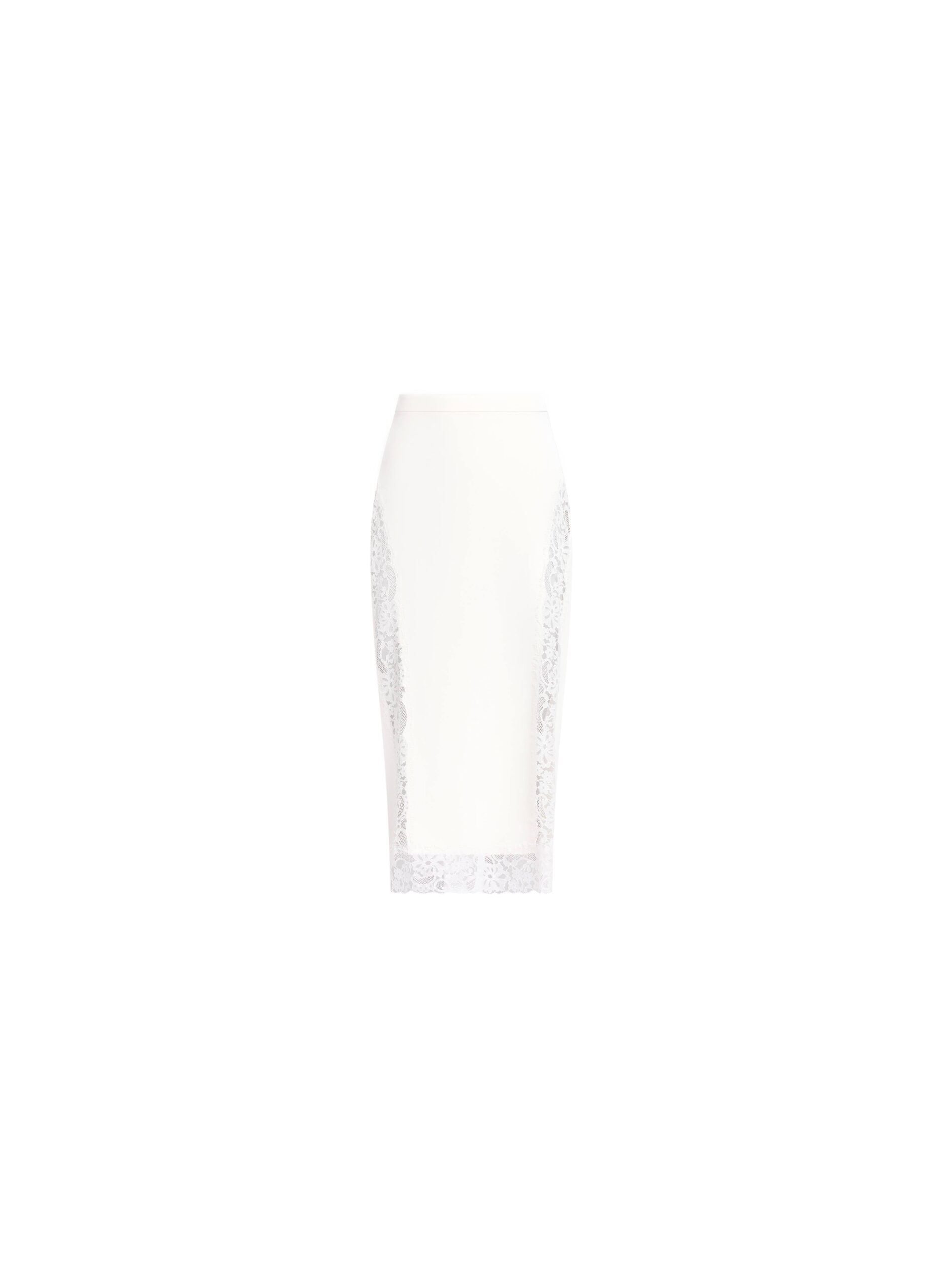 Elie Saab Cady And Lace Skirt Elie Saab Cady And Lace Skirt in White featuring 43% Cotton
