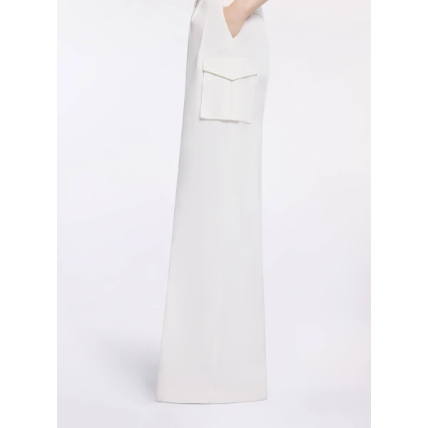 Elie Saab Drill Pants in White featuring 87% Viscose