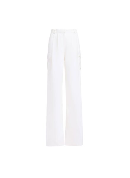 Elie Saab Drill Pants in White featuring 87% Viscose