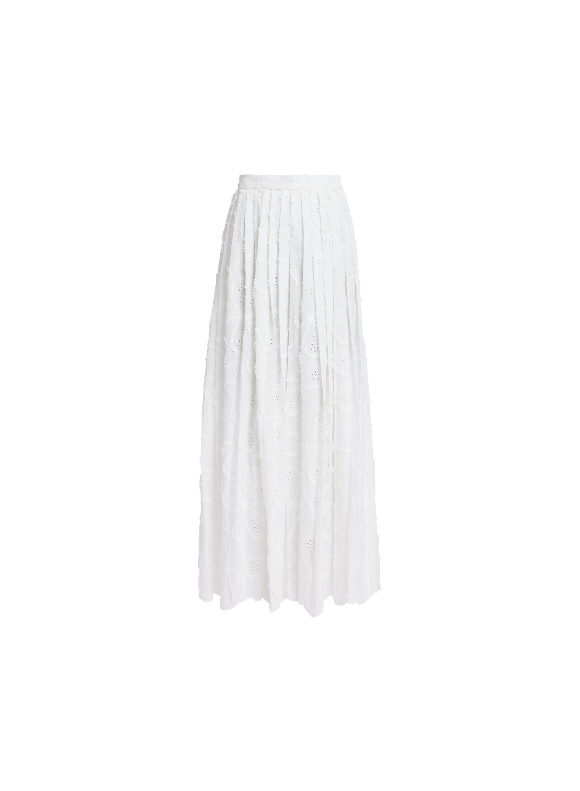 Elie Saab Embroidered Cotton Skirt Elie Saab Embroidered Cotton Skirt in White featuring 55% Cotton