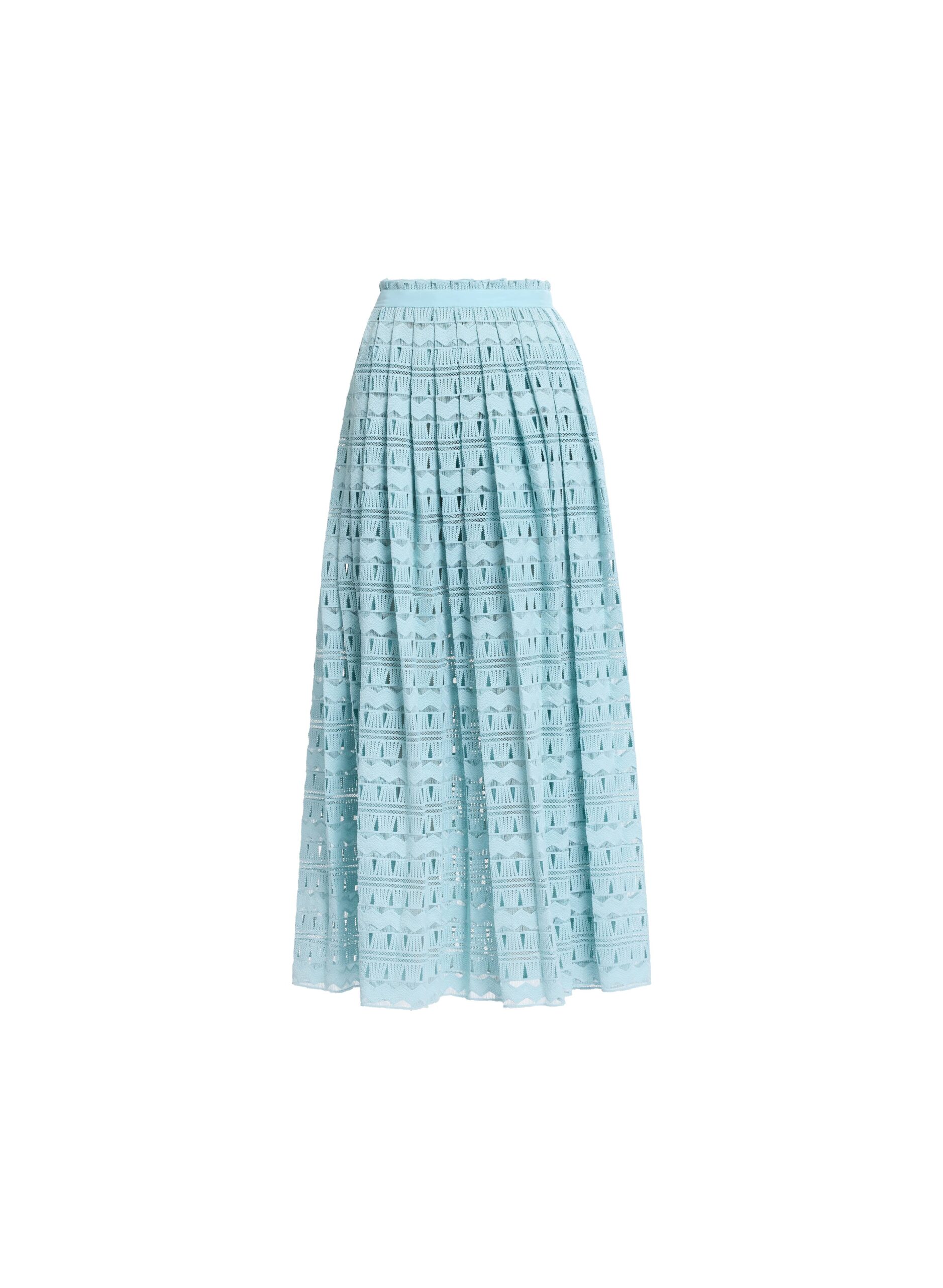 Elie Saab Macramé Skirt Elie Saab Macramé Skirt in Blue featuring – Luxury Designer Fashion at Luxury Shoes .