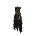 Oscar de la Renta Feather Embroidered Cocktail Dress - Dresses - American Luxury Evening Wear at Luxury Shoes 