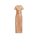 Oscar de la Renta Foxglove Embroidered Sequin Tulle Dress - Dresses - American Luxury Evening Wear at Luxury Shoes 