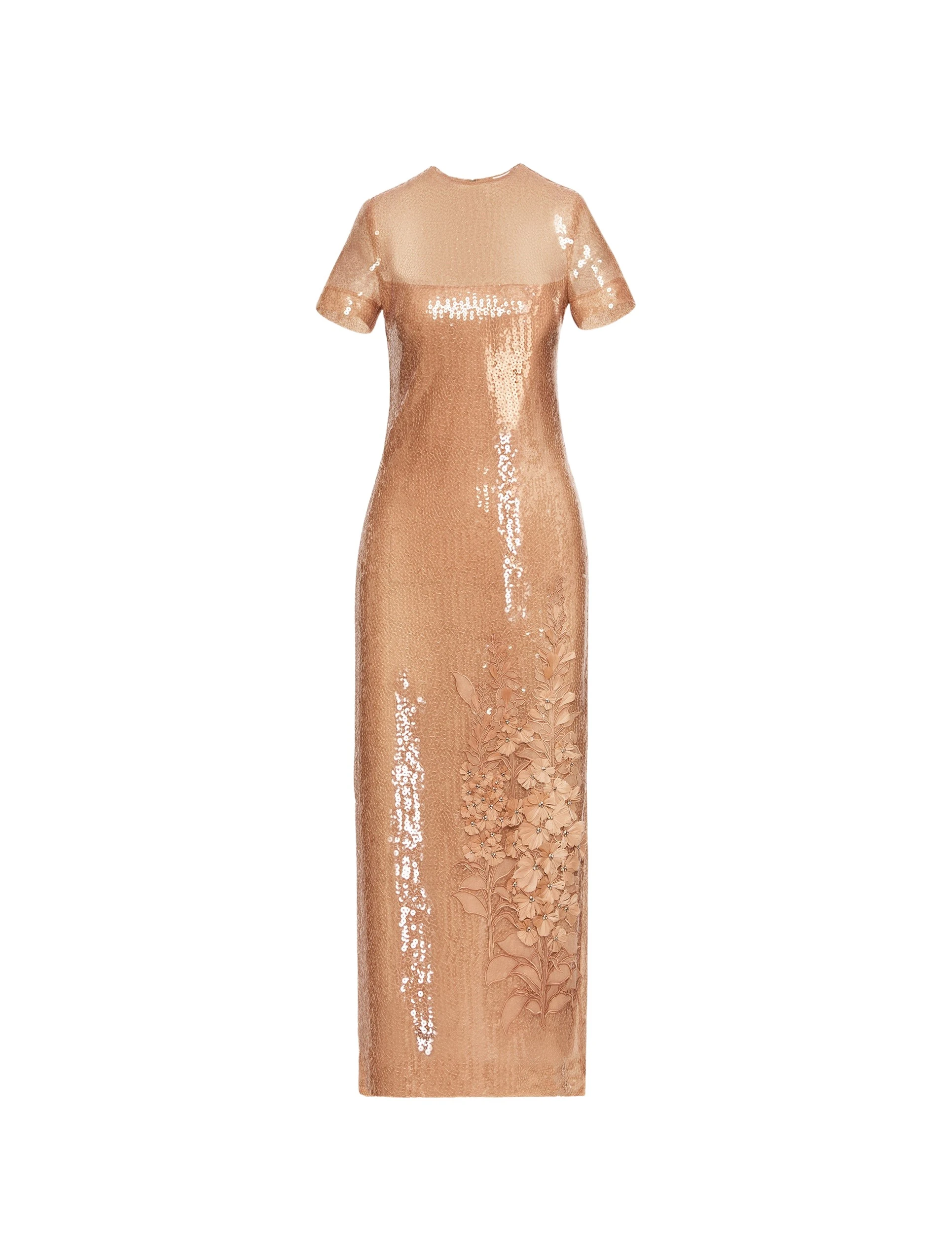 Foxglove-Embroidered-Sequin-Tulle-Dress-Oscar-de-la-Renta-Dresses42816_nobg Oscar de la Renta Foxglove Embroidered Sequin Tulle Dress - Dresses - American Luxury Evening Wear at Luxury Shoes