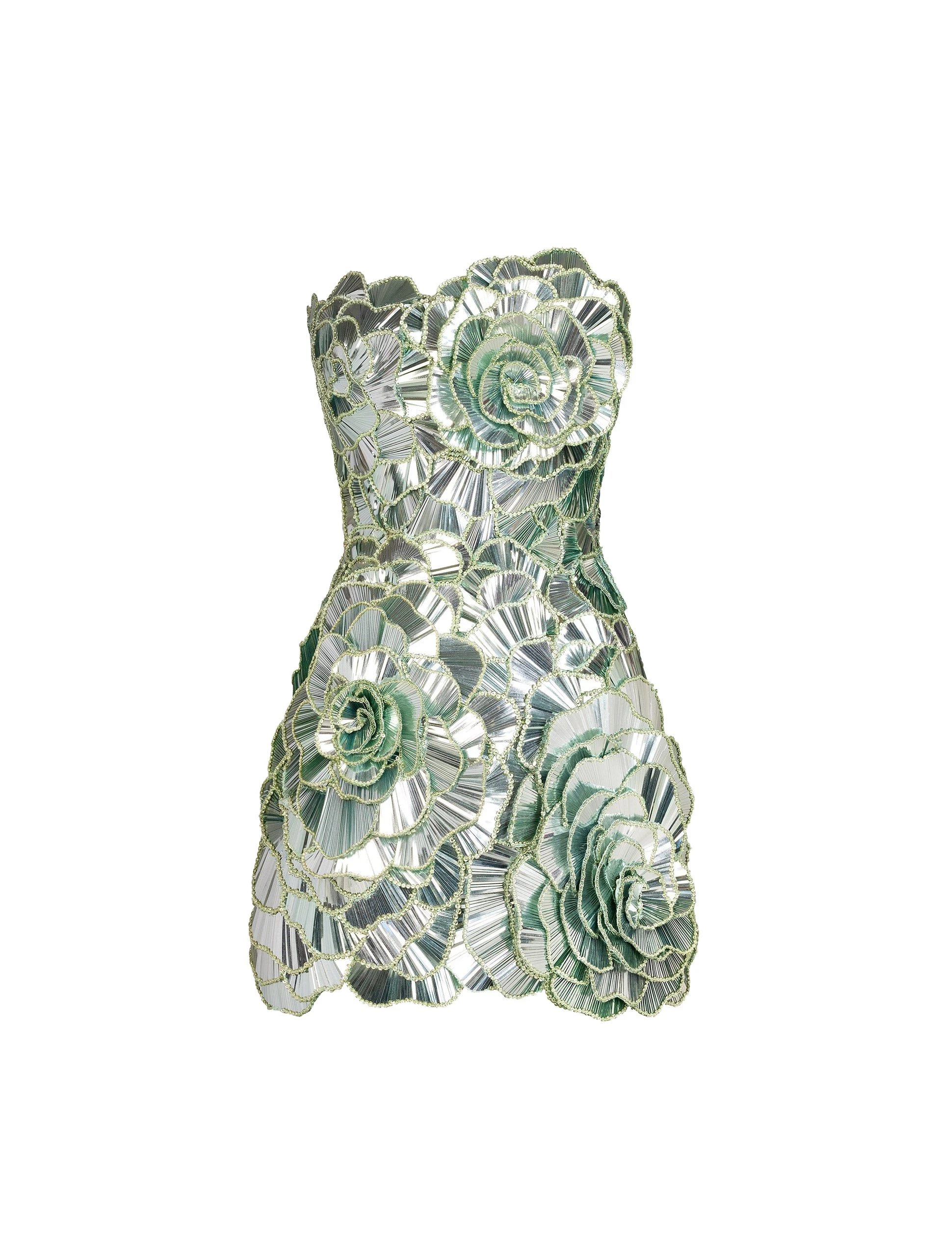 Geometric-Sequin-Rosette-Mini-Dress-Oscar-de-la-Renta-Dresses16450_nobg Oscar de la Renta Geometric Sequin Rosette Mini Dress - Dresses - American Luxury Evening Wear at Luxury Shoes