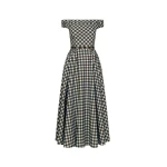 Oscar de la Renta Gingham Cotton Poplin Dress - Dresses - American Luxury Evening Wear at Luxury Shoes 