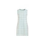 Oscar de la Renta Gingham Jacquard Shift Dress - Dresses - American Luxury Evening Wear at Luxury Shoes 