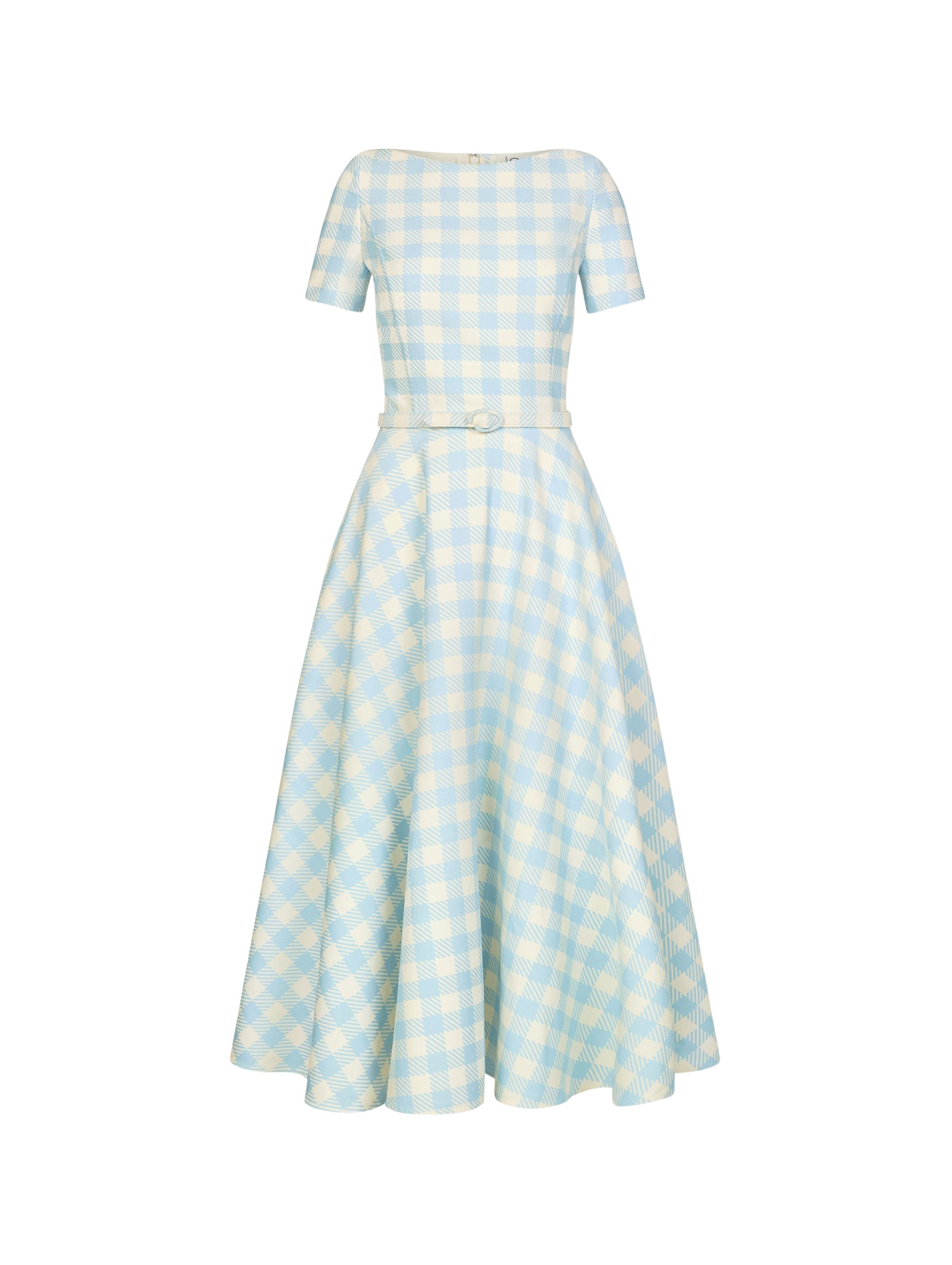 Gingham-Wool-Blend-Dress-Oscar-de-la-Renta-Dresses96385_nobg Oscar de la Renta Gingham Wool-Blend Dress - Dresses - American Luxury Evening Wear at Luxury Shoes