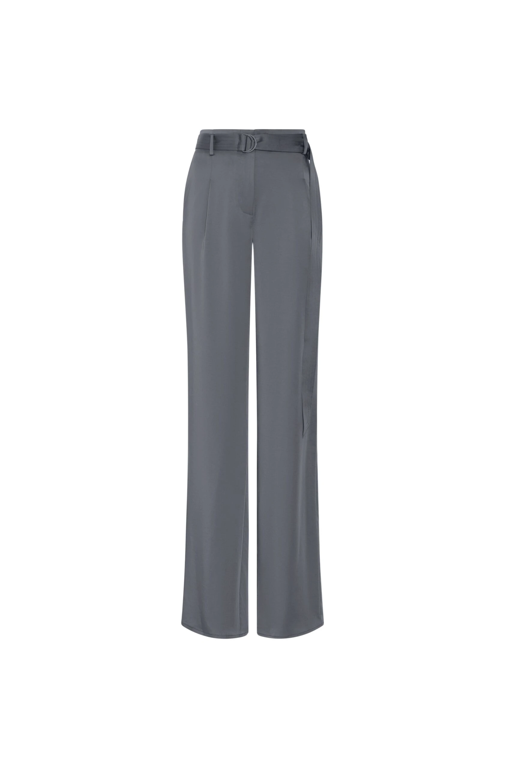 Lapointe-Lightweight-Satin-Belted-Pant-scaled48508_nobg LAPOINTE Lightweight Satin Belted Pant - Grey Pants - New York Luxury Fashion at Luxury Shoes