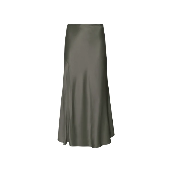 LAPOINTE Satin Bias Midi Skirt - Green Skirts - New York Luxury Fashion at Luxury Shoes 